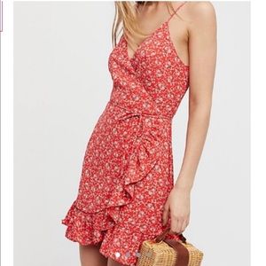 Free People All My Love Wrap Slip Dress